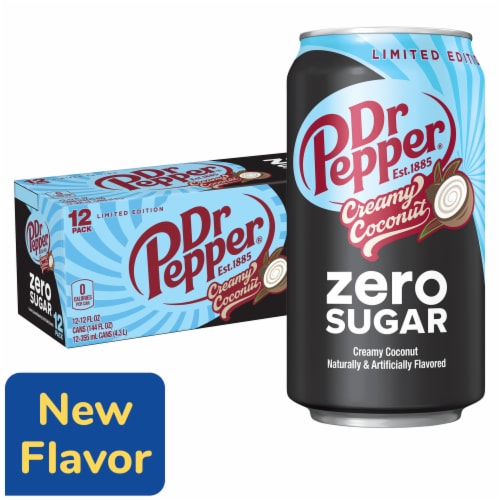 Dr Pepper Creamy Coconut Zero Sugar Soda - Creamy Sip